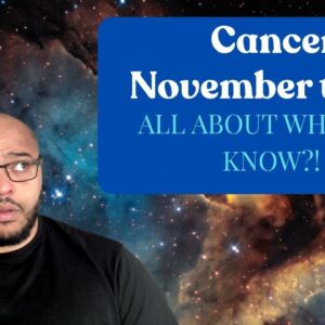Cancer November Tarot ♋️ | Its ALL ABOUT PARTNERSHIPS Cancer! #reydiantreality