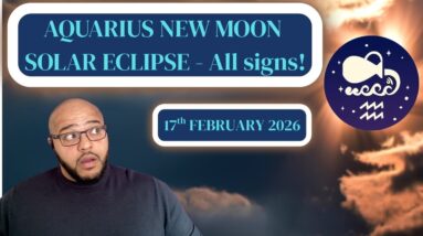 Aquarius New Moon Solar Eclipse - A NEW CYCLE BEGINS! - #reydiantreality