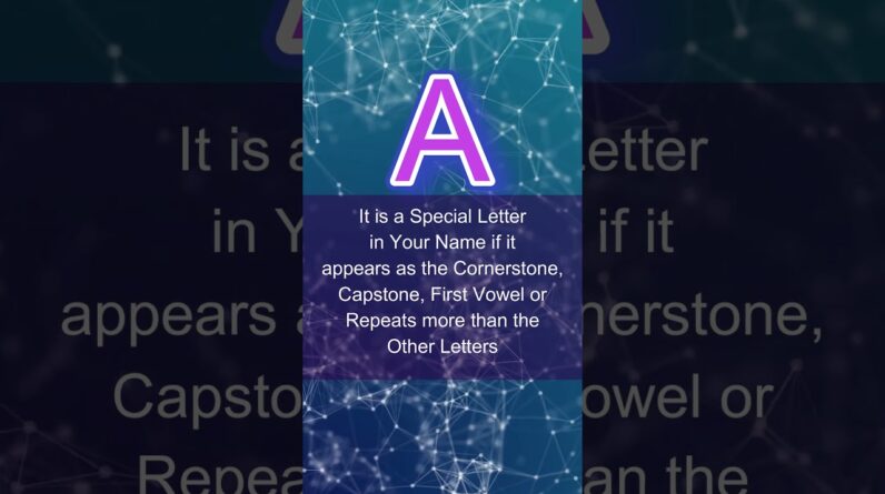 What Does the Letter A Mean in Your Name? | Numerology A-Z Series