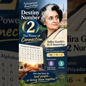 Destiny Number 2: The Power of Connection | Indira Gandhi’s 11/2 Numerology