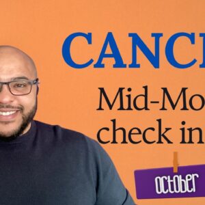 CANCER ♋️ October Tarot | Mid-Month Check-In | A FRESH start PROVIDES INNER PEACE, Cancer!